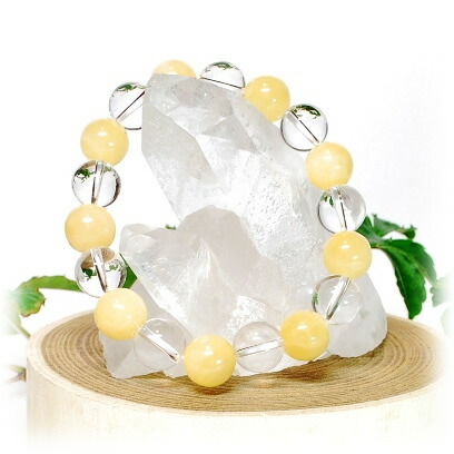 楽天市場】アラゴナイト[霰石]と水晶のブレスレット 8mm玉