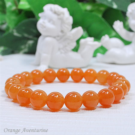 ヘアゴム   天然石  パワーストーン  オレンジアベンチュリン大玉♡ ヘアゴム 天然石 パワーストーン オレンジアベンチュリン大玉♡