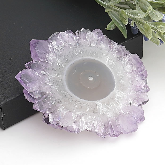 楽天市場】フラワーアメジスト スライス スタラクタイト 原石