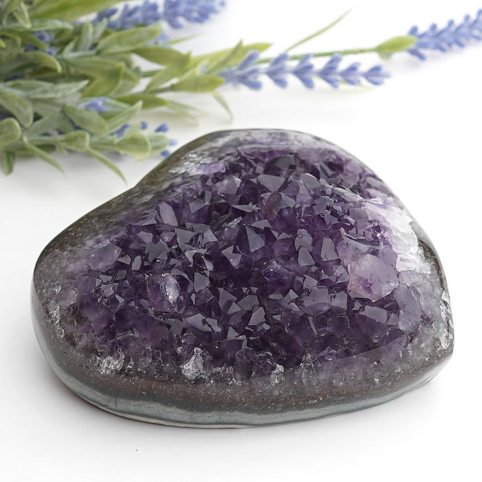 楽天市場】【ハートのミニクラスター】アメジスト ハート 原石結晶 1個