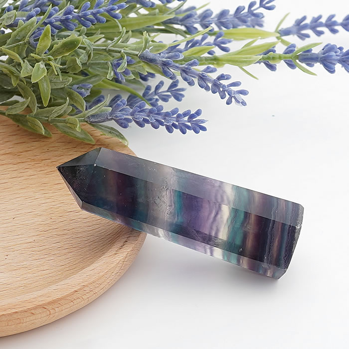 楽天市場】【高品質】レインボーフローライト スライス原石 1枚