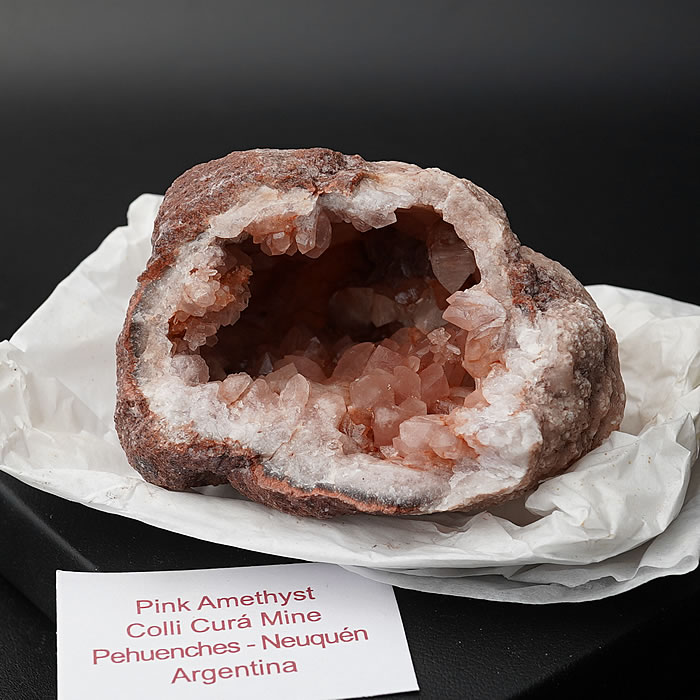 【一点物】【希少】高品質ピンクアメジスト アルゼンチン・ネウケン州産 ジオード 原石 クラスター 標本 天然石 パワーストーン ピンク アメジスト pink amethyst アメシスト Colli Cura Mine Pehuenches-Neuquen Argentina