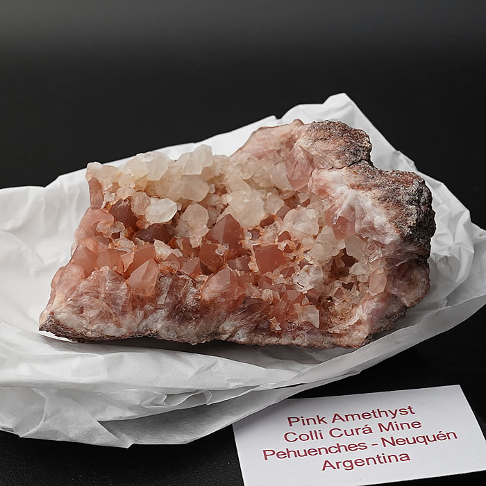 【一点物】【希少】高品質ピンクアメジスト アルゼンチン・ネウケン州産 ジオード 原石 クラスター 標本 天然石 パワーストーン ピンク アメジスト pink amethyst アメシスト Colli Cura Mine Pehuenches-Neuquen Argentina