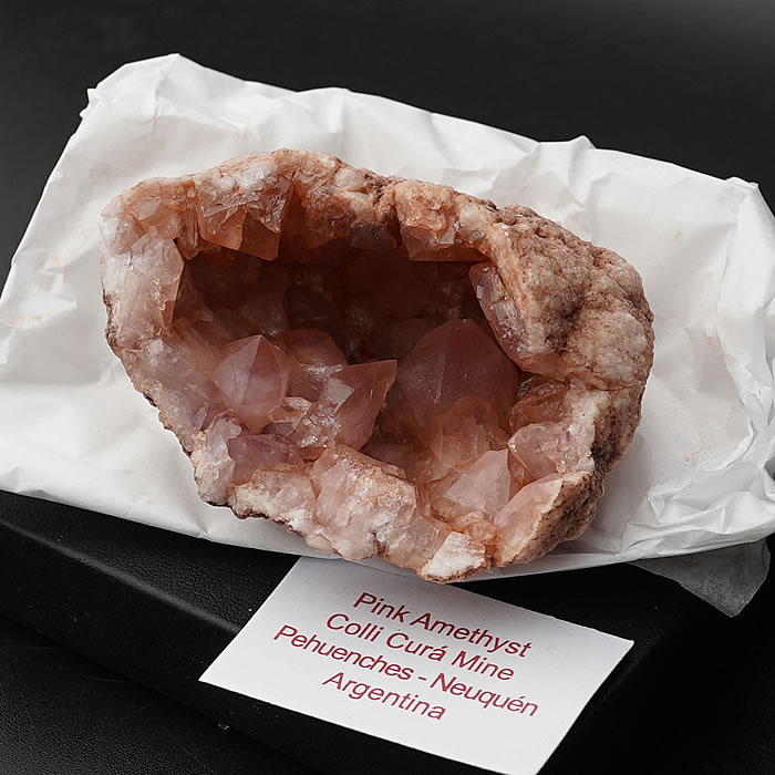 【一点物】【希少】高品質ピンクアメジスト アルゼンチン・ネウケン州産 ジオード 原石 クラスター 標本 天然石 パワーストーン ピンク アメジスト pink amethyst アメシスト Colli Cura Mine Pehuenches-Neuquen Argentina