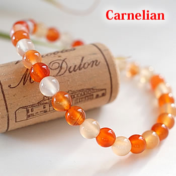 楽天市場】ミックスカーネリアン 4mm ブレスレット 天然石