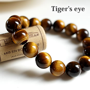 高品質タイガーアイ 12mm ブレスレット 天然石 パワーストーン タイガースアイ 虎目石 猫目石 Tiger's eye｜ステラガーデン in 八ヶ岳