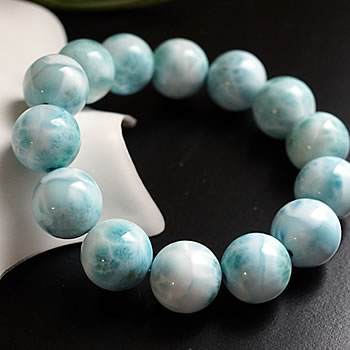 【一点もの】ラリマーAA 17mm ブレスレット 天然石 パワーストーン ラリマール ペクトライト larimar