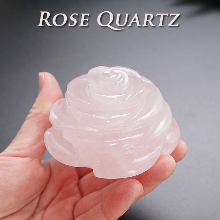 美！水晶　バラ　薔薇　ローズ　天然石置物 楽天市場】ローズクォーツ 薔薇彫り ピンク水晶 置物 天然石