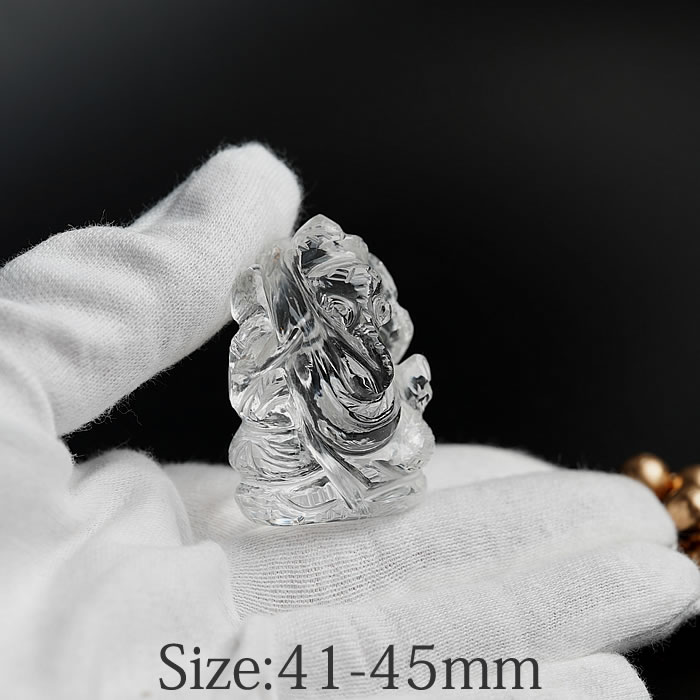 【楽天市場】【数量限定】【高品質】ガネーシャ ヒマラヤ水晶 約41～45mm 手彫り置き石 天然石 パワーストーン インテリア 置物 夢を