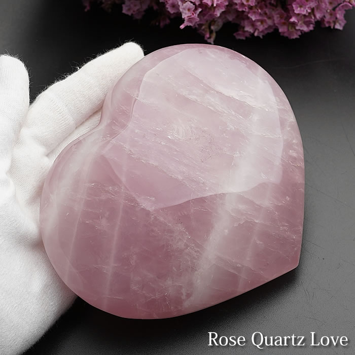 楽天市場】【一点物】大きなハート型ストーン ローズクォーツ