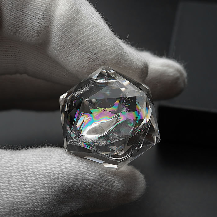 【一点物】【高品質】天然レインボー水晶 イコサヘドロン（正二十面体） 天然水晶 原石 天然石 パワーストーン 天然虹入り水晶｜ステラガーデン in 八ヶ岳 21,780円