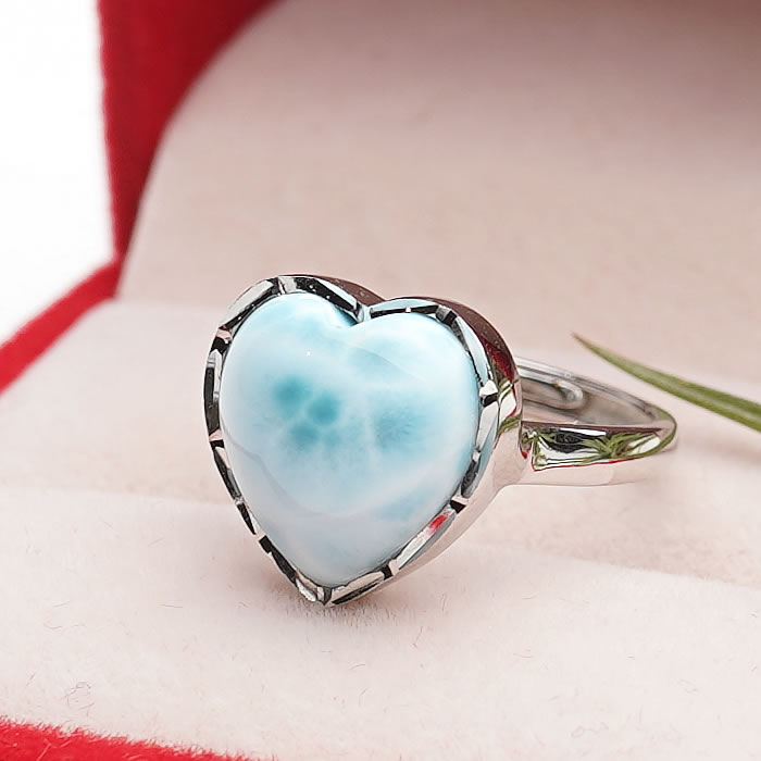 楽天市場】ラリマーAAA ハート リング 天然石 パワーストーン 指輪