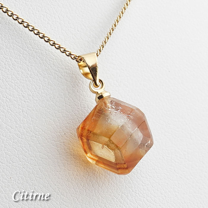 楽天市場】シトリン ハートカット ペンダントトップ ネックレス