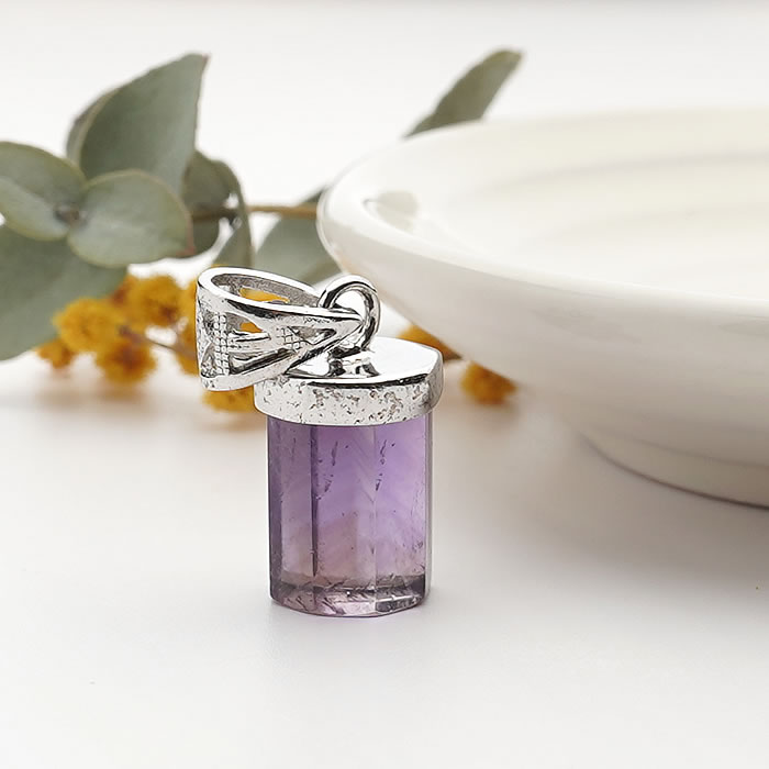 【一点物】【希少】アメトリン ファントム ペンダントトップ ネックレス 天然石 パワーストーン アメジスト シトリン ametrine Silver925