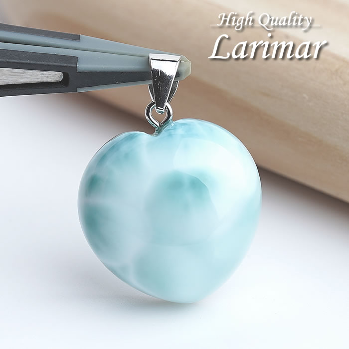 楽天市場】【一点物】【高品質】ラリマーAAA ハート ペンダントトップ