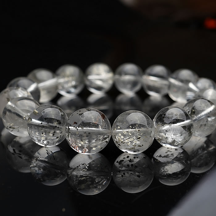 楽天市場】【一点物】【希少】天然パイライトinクォーツ 約11～12mm