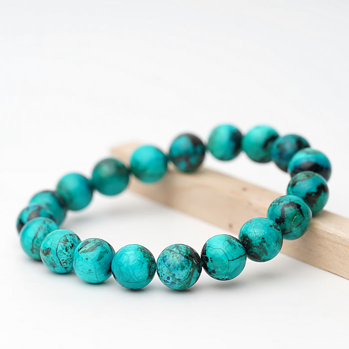 楽天市場】クリソコラインクォーツAAA 10mm クリソコラ ブレスレット