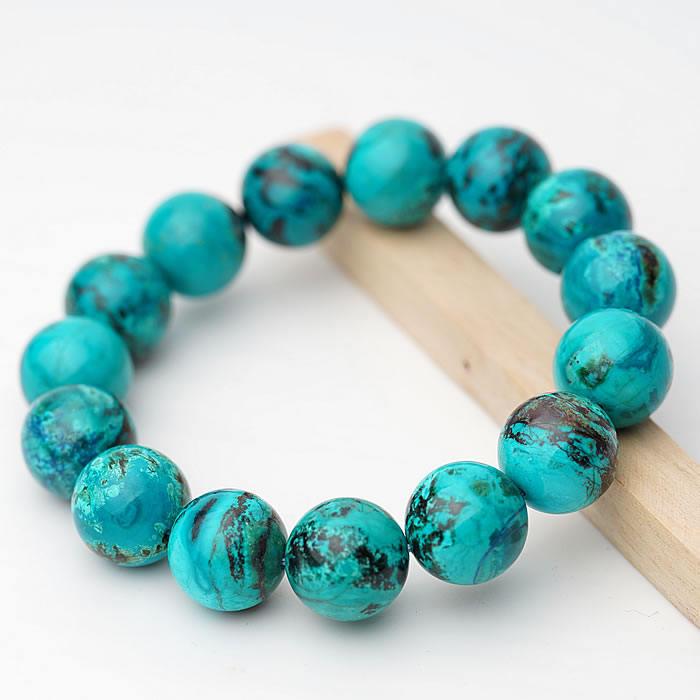 楽天市場】クリソコラ 【ブレスレット 1点もの】 約10mm 天然石