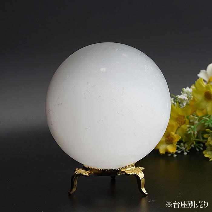 【一点物】セレナイト 約92mm 丸玉 スフィア 天然石 パワーストーン 置物 インテリア|ステラガーデン in 八ヶ岳