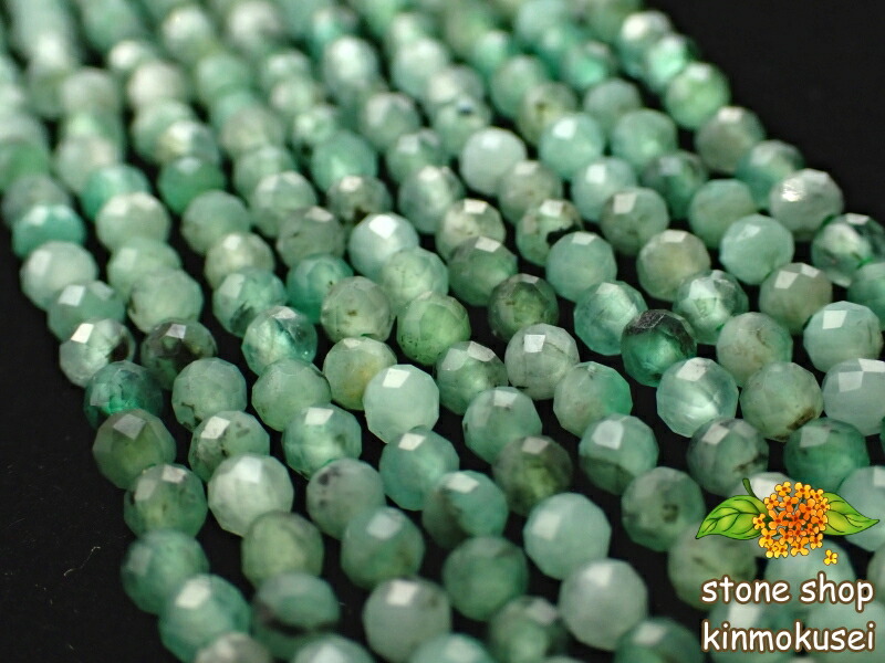 エメラルド　カット41㎝　ハンドメイド材料　ビーズ 楽天市場】エメラルド 【カットビーズ】 約2.8x1.7mm 《1/4連 約