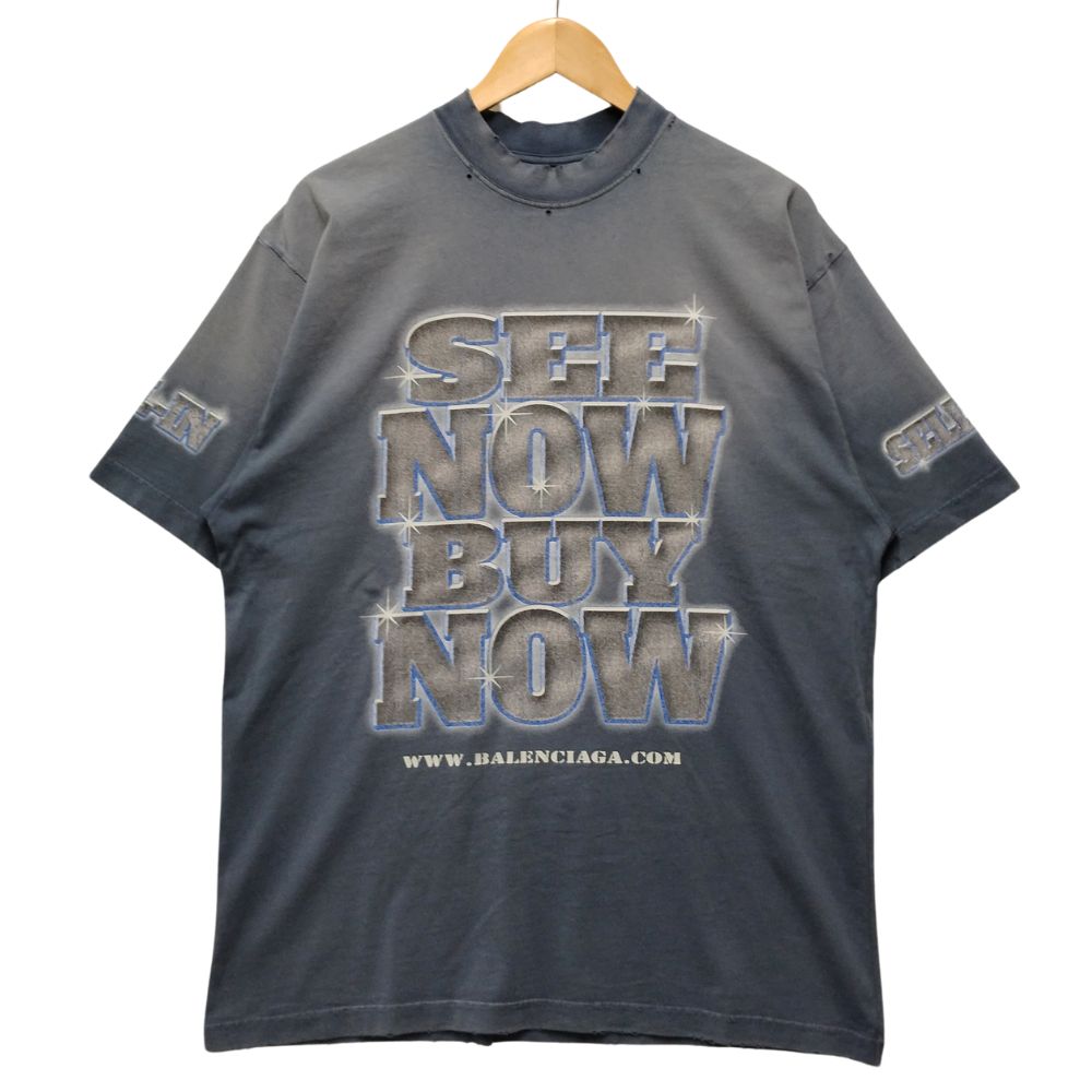 【送料込】BALENCIAGA★ダーティーエフェクトロゴTシャツ BALENCIAGA - BALENCIAGA バレンシアガ HI THERE DRIPLEY