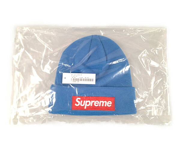 SUPREME シュプリーム 22AW New Era BOX Logo Beanie BOXロゴ ビーニー ニットキャップ ブルー サイズフリー 正規品 / 29618【中古】
