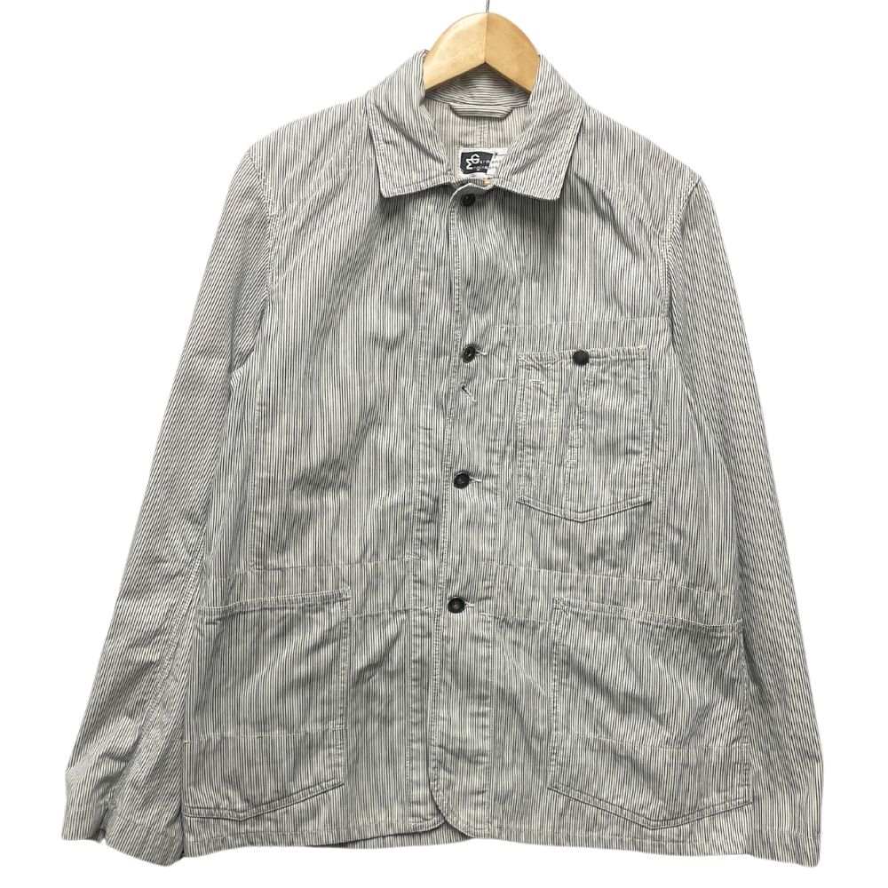 ENGINEERED GARMENTS WORKADAY ストライプカバーオール looponline_mc64136
