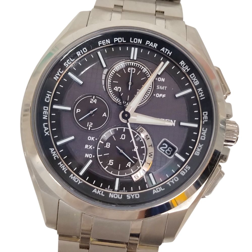 未使用極美品 CITIZEN アテッサエコドライブH804-T018696 電波 CITIZEN ☆良品【CITIZEN】シチズン アテッサ エコドライブ H804