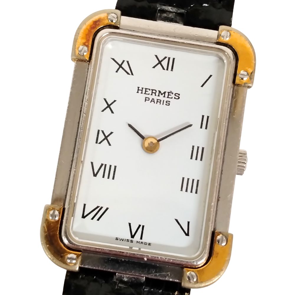 【正規品】HERMES ヴィンテージ　腕時計 楽天市場】HERMES エルメス キャプテンニモ デイト アイボリー