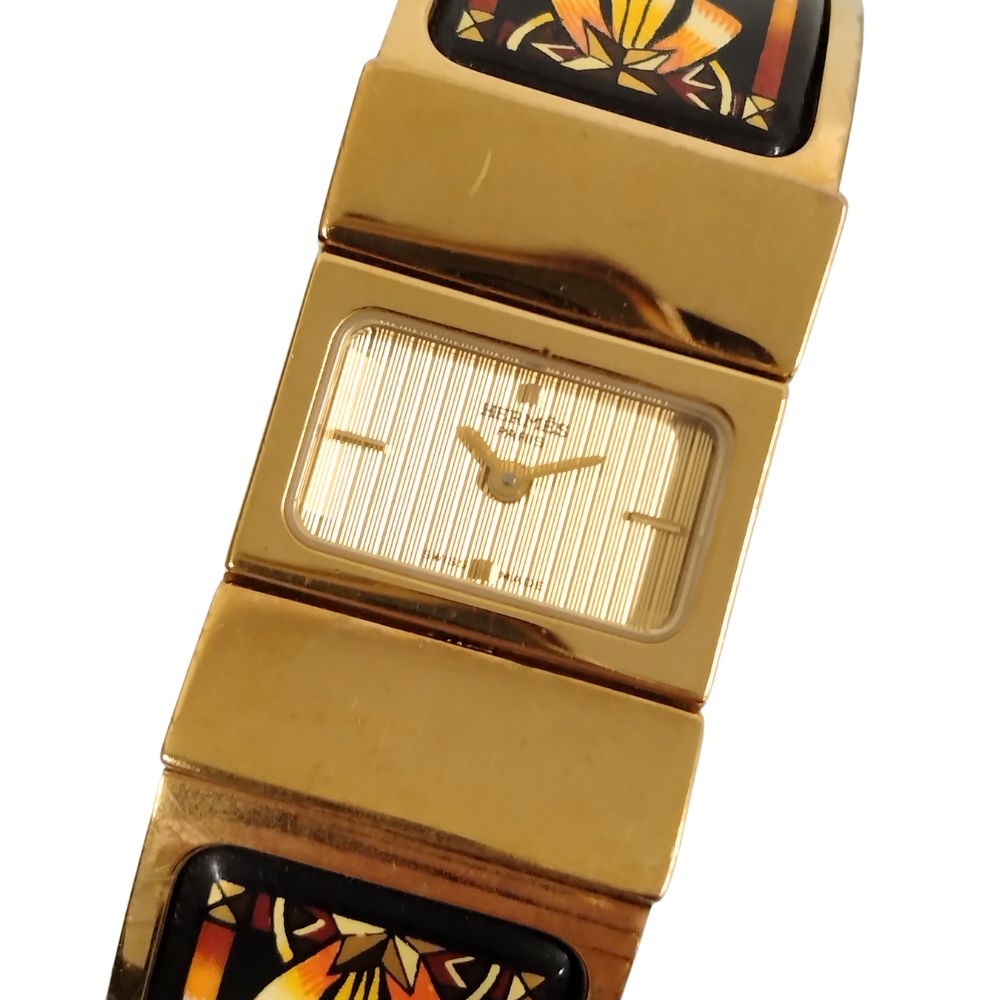 【正規品美品】 ★ HERMES エルメス  ロケリザード 箱付き ★ 楽天市場】エルメス HERMES ロケ L01 201 バングル ウォッチ