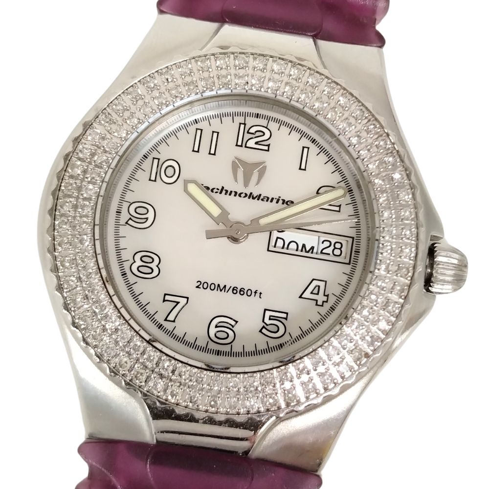 良品　TECHNOMARINE テクノマリーン　クロノグラフ　レディース　稼動 Yahoo!オークション -「テクノマリーン ダイヤ」(アクセサリー