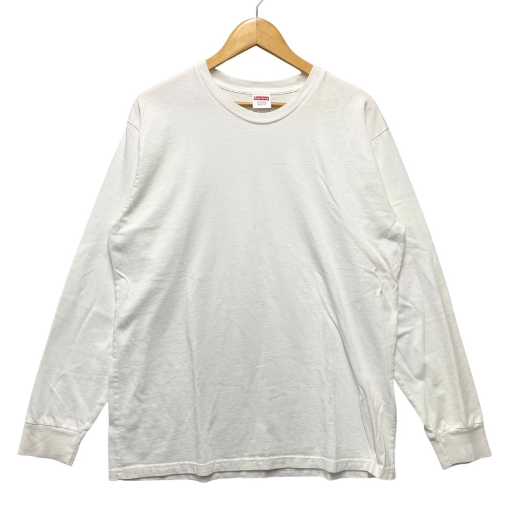 Supreme ボックスロゴ長袖Tシャツ Lサイズ ホワイト SUPREME Box Logo L/S Tee Mサイズ ホワイト シュプリーム ボックス