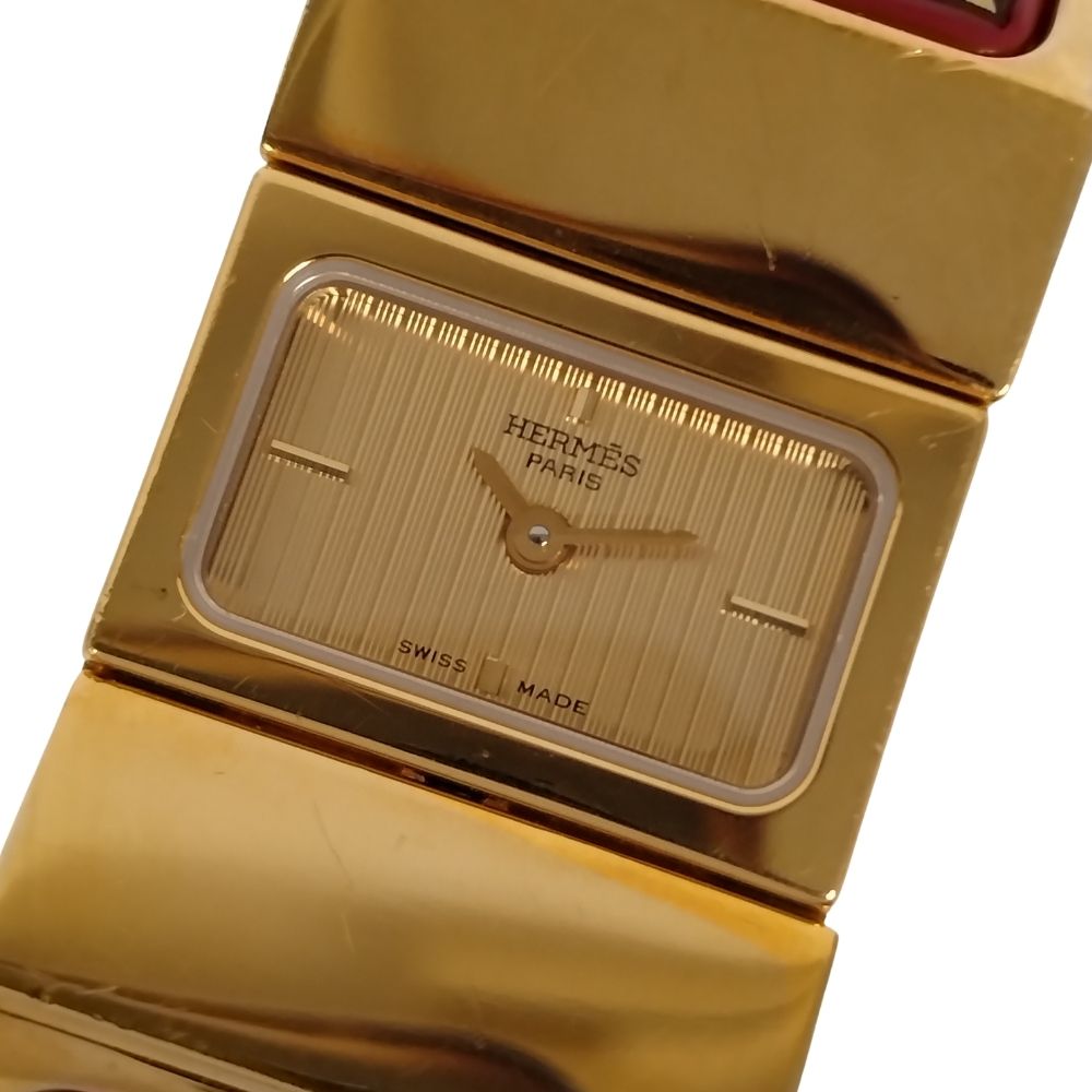 楽天市場】エルメス HERMES ロケ L01.201 バングルウォッチ クォーツ