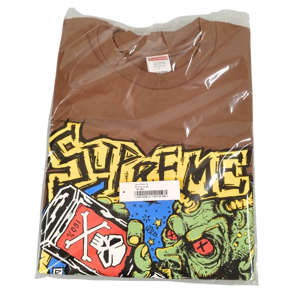 SUPREME シュプリーム 25AW Fuckin Blowout Tee 刷り上げる 半袖Ｔシャツ 赤銅色 大いさ L 決まり品 / 45067【中古】 メンズファッション-Tシャツ・カットソー-トップス