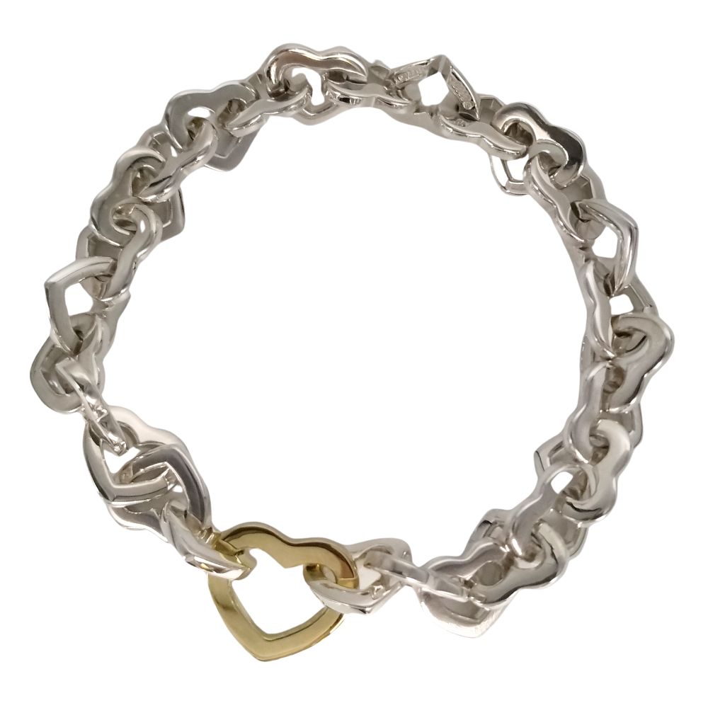 ティファニー ハートリンク【ミレニアム 】 ゴールド＆シルバーブレスレット ティファニー ハートリンク 925×750 ブレスレット ゴールド×シルバー