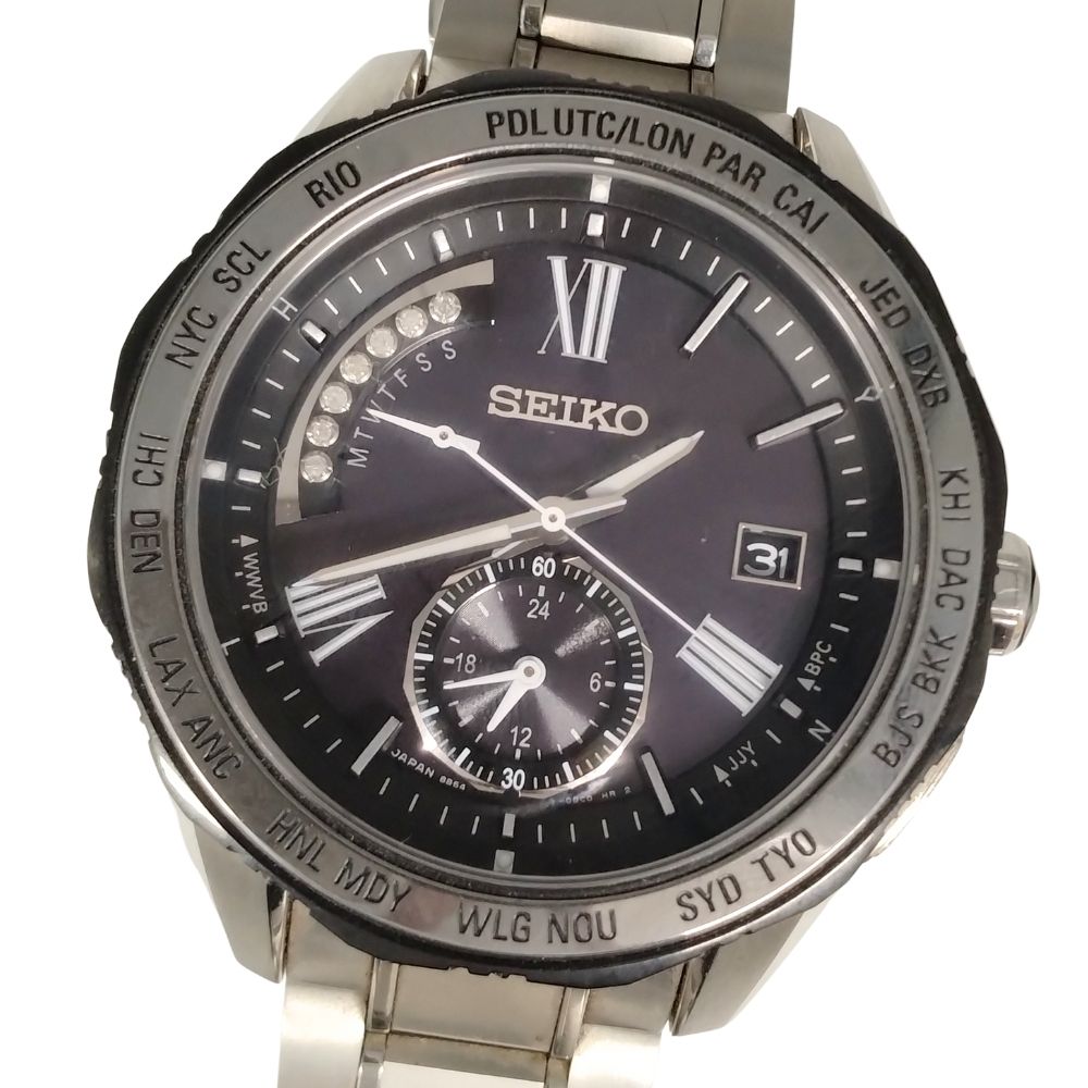 セイコー ブライツ 8B43-OAAO メンズ ソーラー電波 楽天市場】超美品 SEIKO セイコー ブライツ ソーラー電波時計 8B43