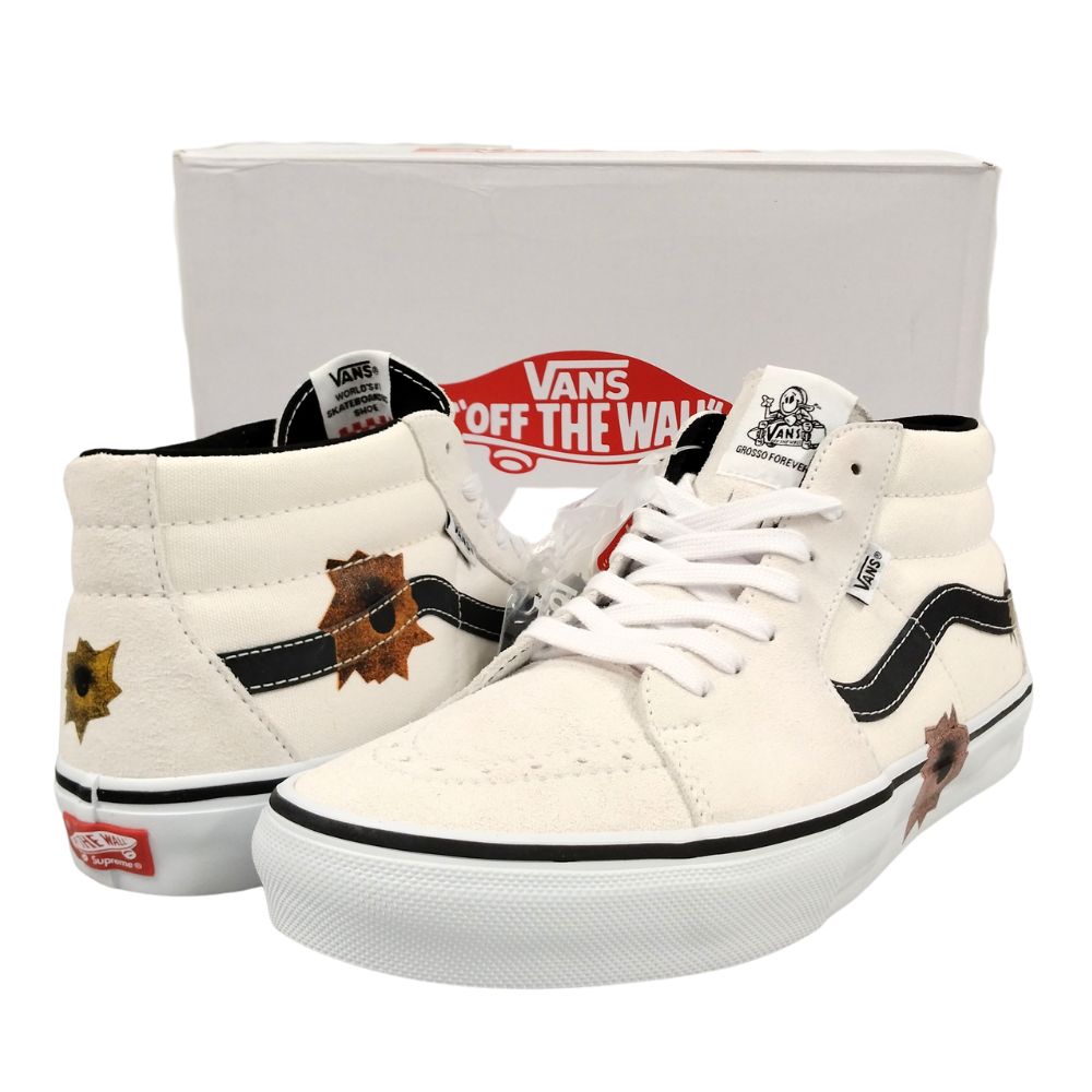 SUPREME シュプリーム 25SS VANS Nate Lowman Skate Grosso Mid スニーカー ホワイト系 サイズUS12\u003d30cm 正規品 / 50329【中古】