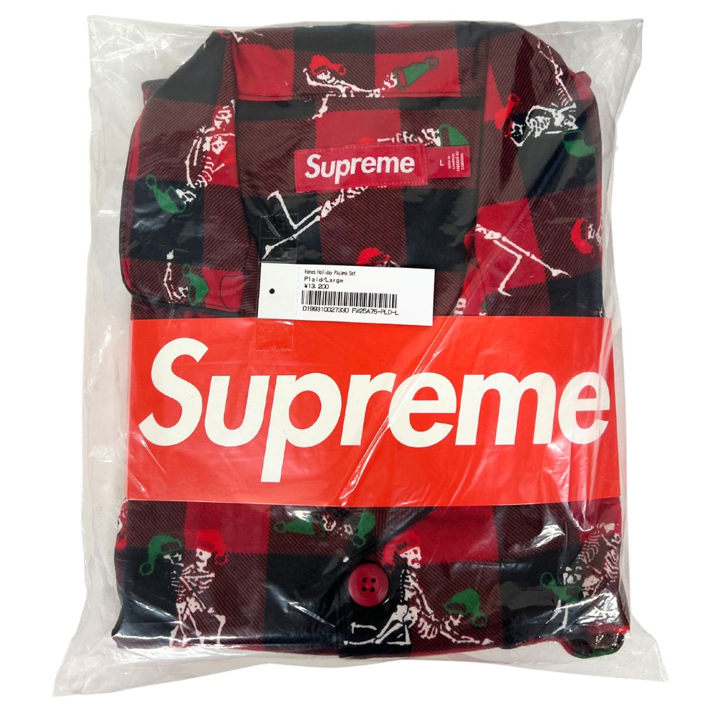 SUPREME シュプリーム 25AW Hanes Holiday Pajama Set パジャマ Plaid サイズL 正規品 / 45117【中古】
