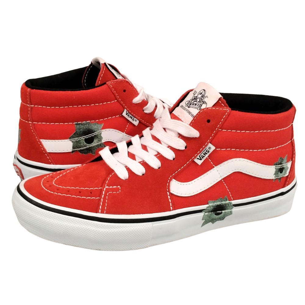 SUPREME シュプリーム VANS Skate Grosso Nate Lowman スニーカー レッド サイズ US8\u003d26cm 正規品 / 53277【中古】