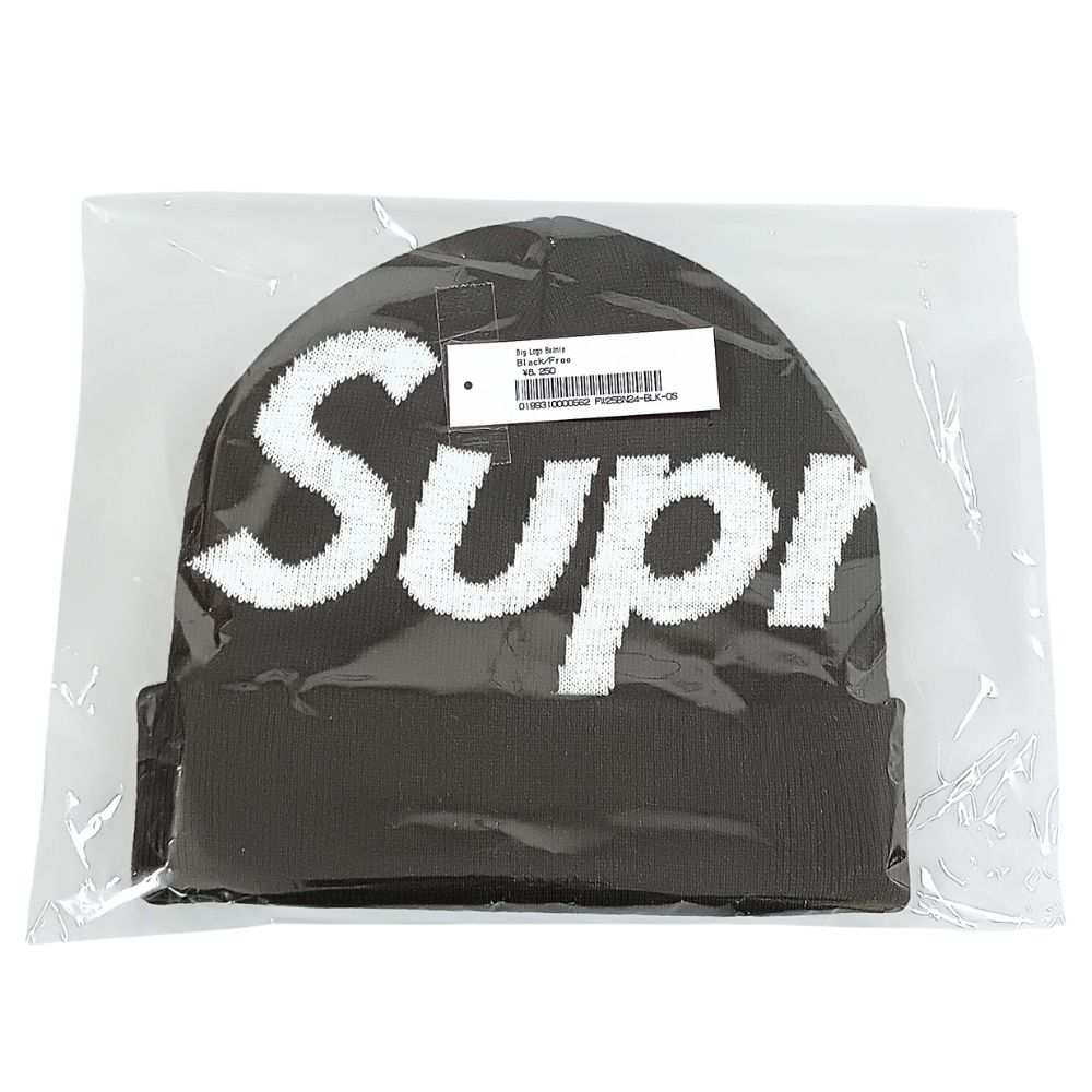 SUPREME シュプリーム 25AW Big Logo Beanie ビッグロゴ ビーニー ニットキャップ ブラック 正規品 / 45136【中古】