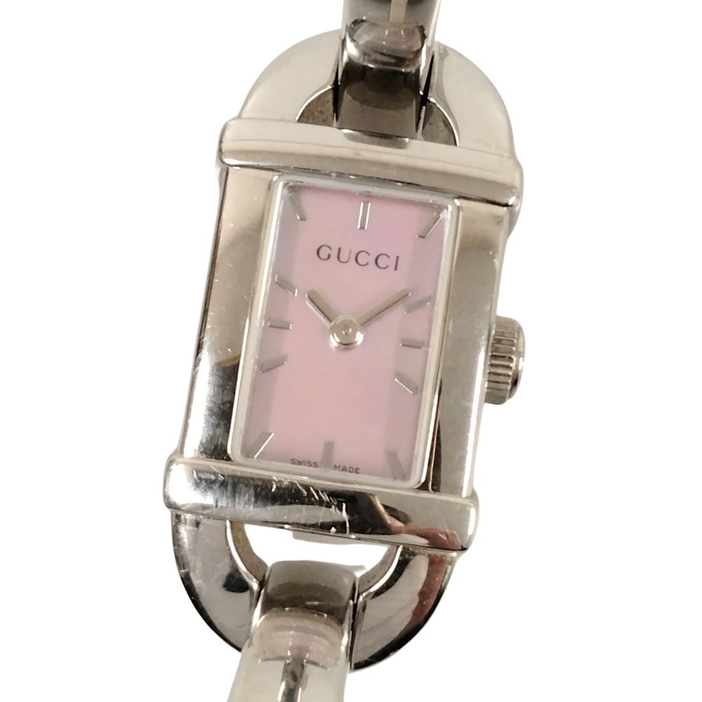 GUCCI グッチ 6800L シェル文字盤 クォーツ バングルウォッチ レディース 腕時計 シルバー 正規品 / C345【中古】｜STONE RIVER