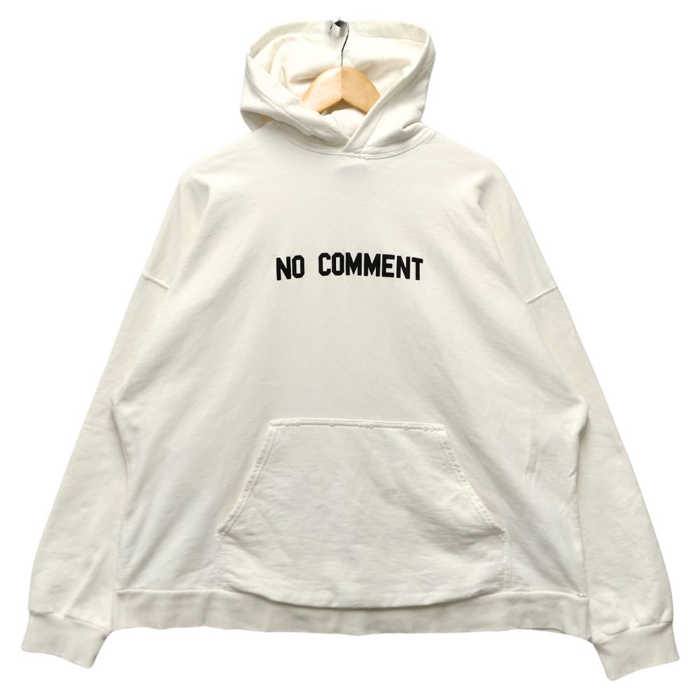 BALENCIAGA バレンシアガ 22SS 品番 675003 NO COMMENT ダメージ加工 スウェット パーカー ホワイト系 サイズ2 正規品 / 35272【中古】