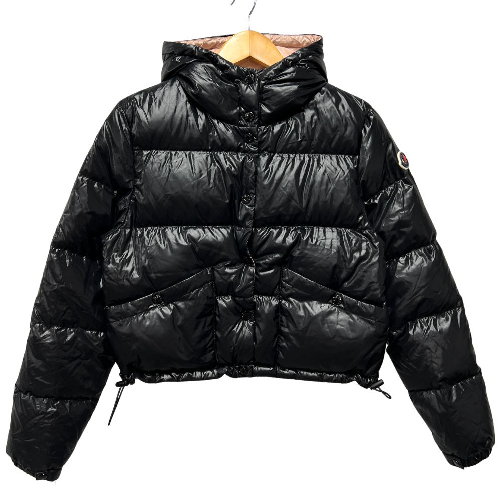 MONCLER モンクレール BARDANETTE バルダネット ショート フード ダウンジャケット レディース ブラック サイズ2 正規品 / 54123【中古】