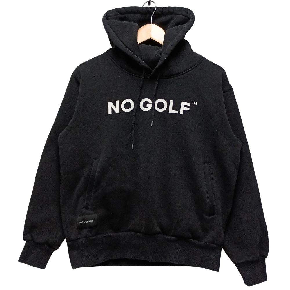 NO COFFEE × CLUBHAUS NO GOLF スウェット パーカー ブラック サイズS 正規品 / 40990【中古】