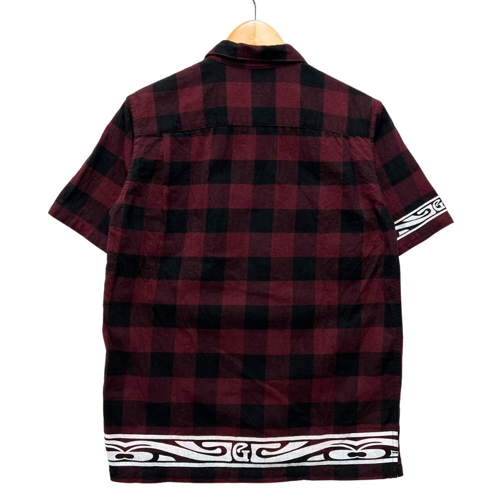 GOODENOUGH グッドイナフ トライバル プリント ブロックチェック シャツ ワイン サイズM 正規品 / 54188【中古】 7,326円