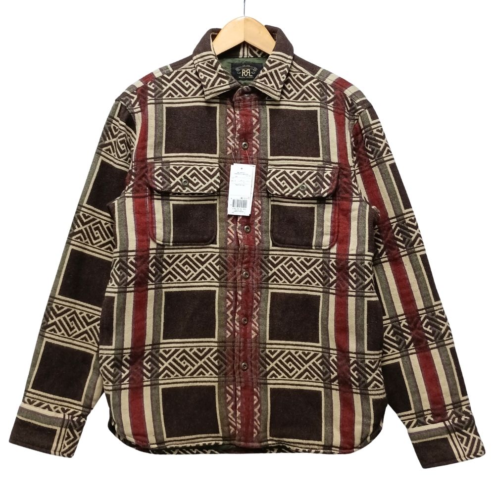 RRL ダブルアールエル ジャガード オーバーシャツ ブルゾン サイズS 正規品 / 54182【中古】｜STONE RIVER