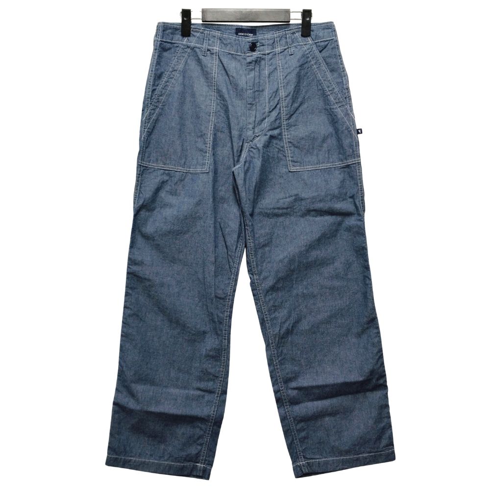 DESCENDANT ディセンダント 25SS BAKER CHAMBRAY TROUSERS ズボン下 インディゴ 大きさ2 置き目品 / 51113【中古】