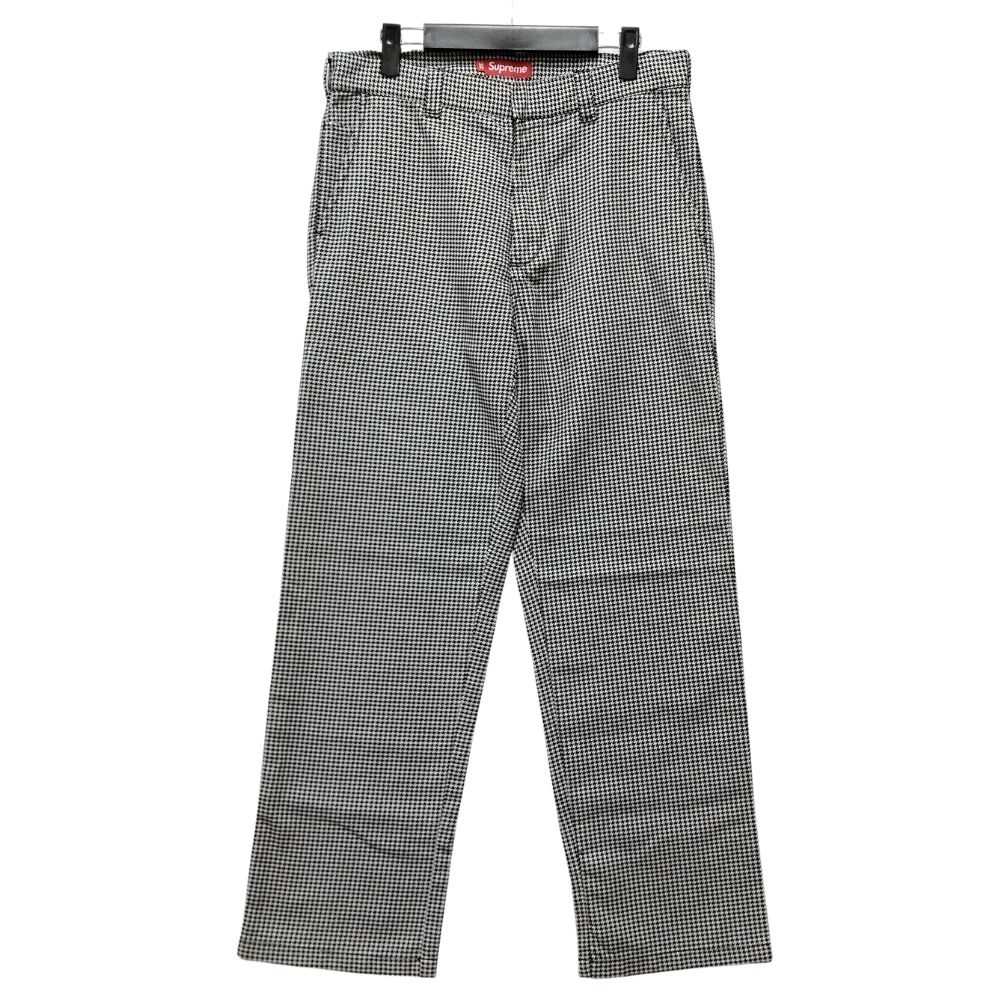 SUPREME シュプリーム 25SS Work Pant White Houndstooth チドリ透かし彫り 細工物 ズボン下 大きさ 32 定め事品 / 51652【中古】