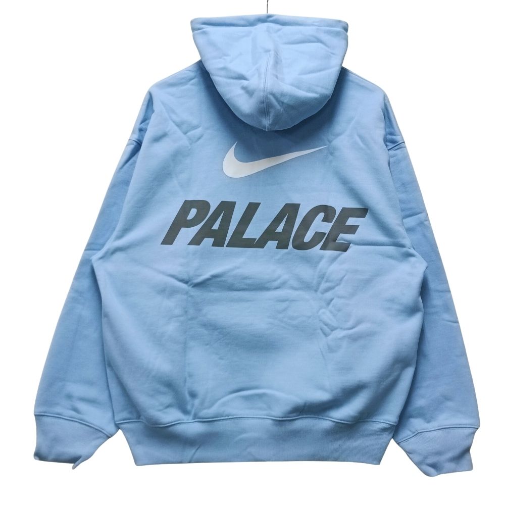 PALACE 九重の天 × NIKE ナイキ P28NHD004 Font Swoosh Hood 汗水 パーカー 天の原青碧 大いさ L 定まり品 / 55041【中古】