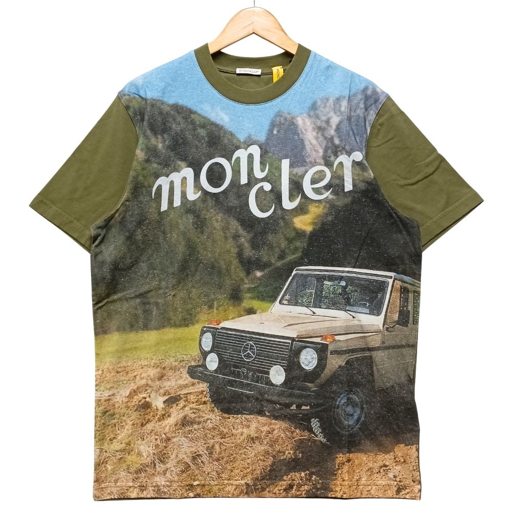MONCLER モンクレール × Mercedes-Benz By Nigo SS-T-SHIRT ベンツ プリント 半袖Tシャツ グリーン系 サイズM 正規品 / 53458【中古】|STONE RIVER